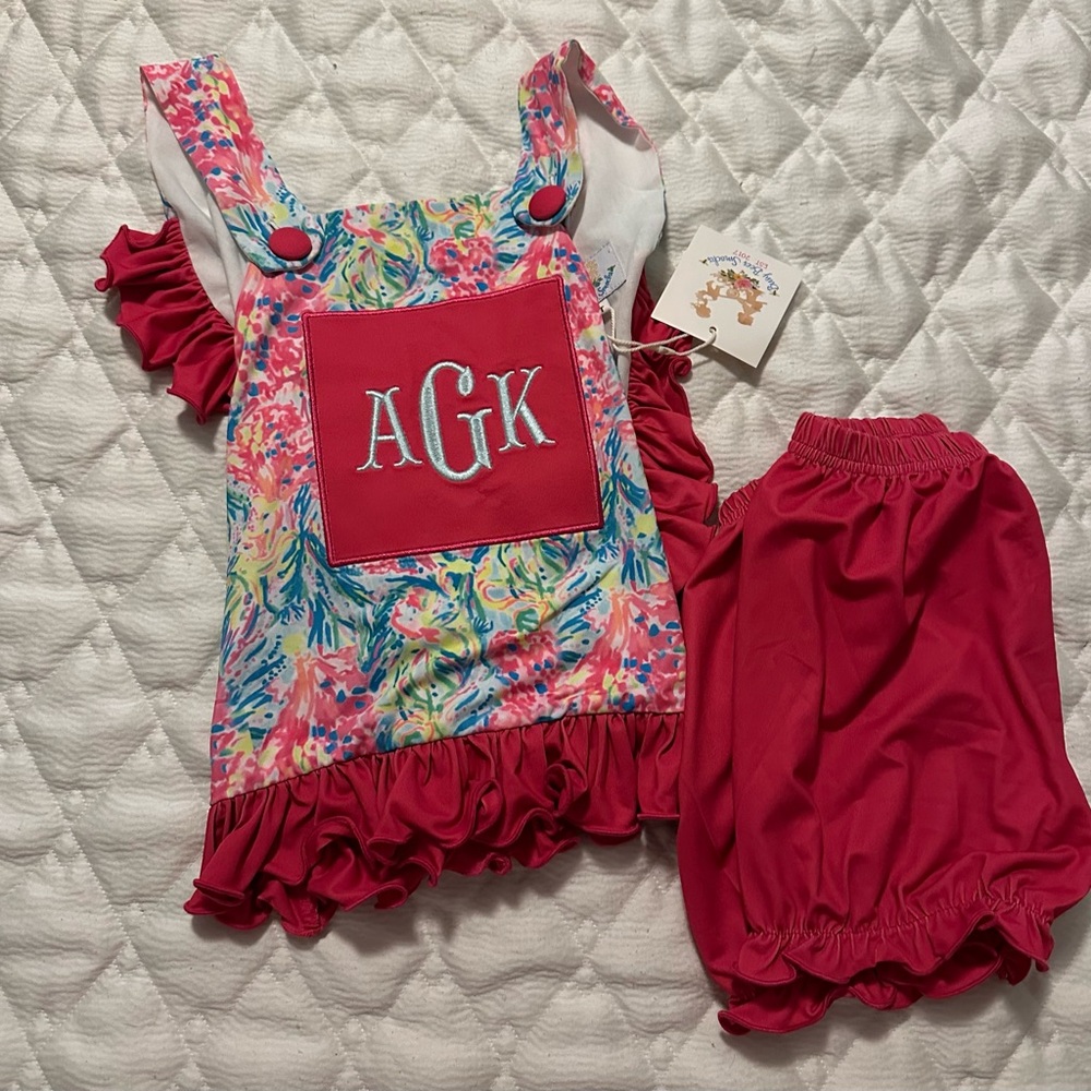 Lilly inspired AGK monogram outfit 3t